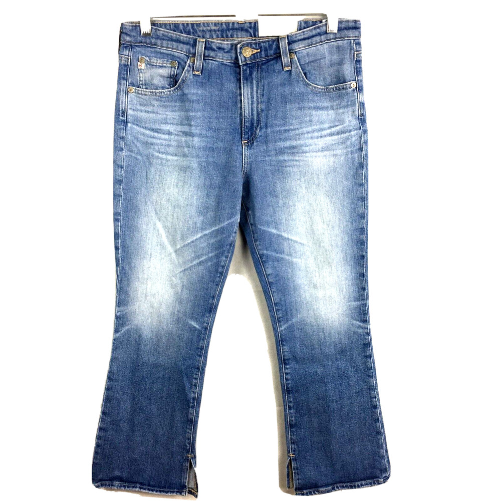 Adriano Goldschmied Jeans Womens Sz 30 AG Bootcut Flare Cotton Stretch Slit Leg